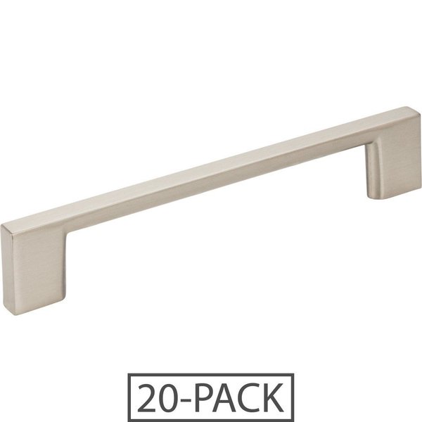 Jeffrey Alexander of the 128 mm Center-to-Center Satin Nickel Square Sutton Cabinet Bar Pull 20PK 635-128SN-20